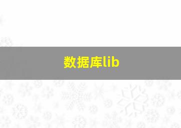 数据库lib