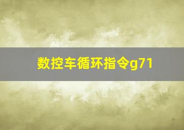 数控车循环指令g71