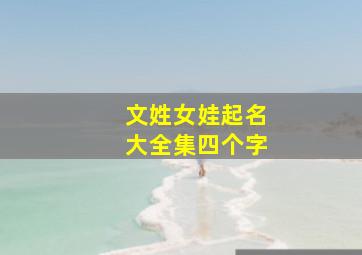 文姓女娃起名大全集四个字