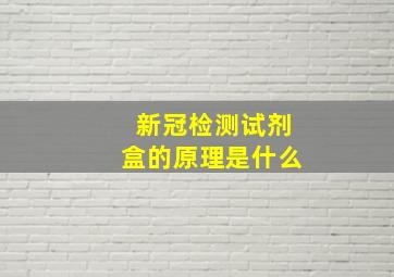 新冠检测试剂盒的原理是什么