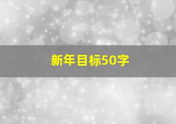 新年目标50字