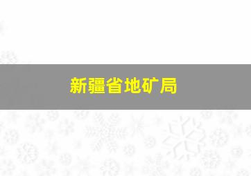 新疆省地矿局