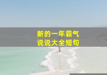 新的一年霸气说说大全短句