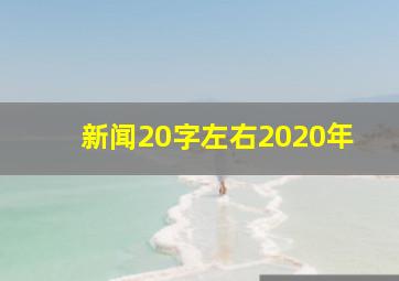 新闻20字左右2020年