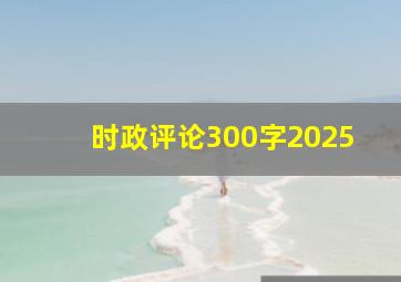 时政评论300字2025