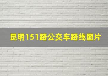 昆明151路公交车路线图片