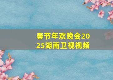 春节年欢晚会2025湖南卫视视频