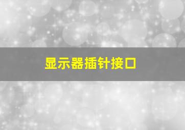 显示器插针接口