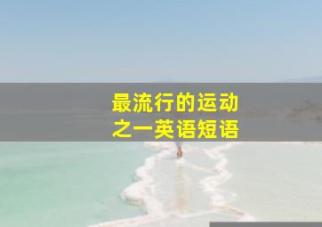 最流行的运动之一英语短语