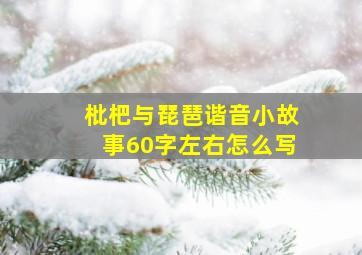 枇杷与琵琶谐音小故事60字左右怎么写