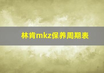 林肯mkz保养周期表