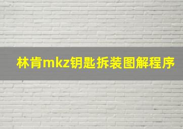 林肯mkz钥匙拆装图解程序