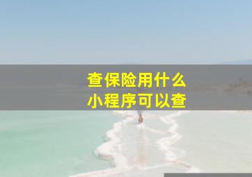 查保险用什么小程序可以查