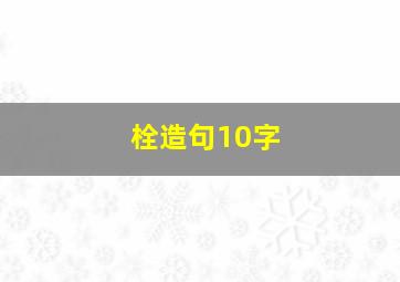 栓造句10字