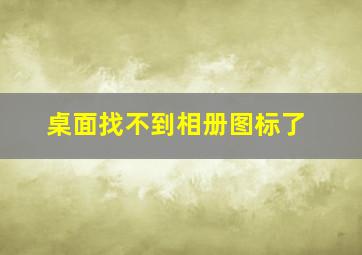 桌面找不到相册图标了