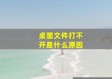 桌面文件打不开是什么原因