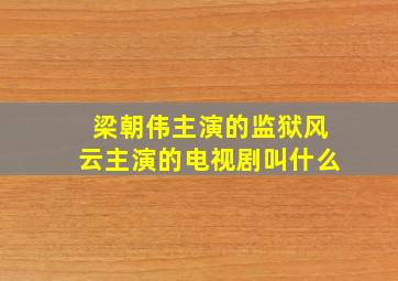 梁朝伟主演的监狱风云主演的电视剧叫什么