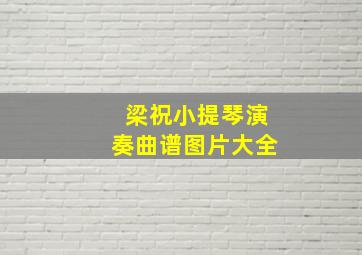 梁祝小提琴演奏曲谱图片大全