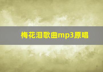 梅花泪歌曲mp3原唱