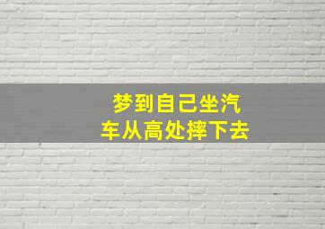 梦到自己坐汽车从高处摔下去