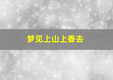 梦见上山上香去