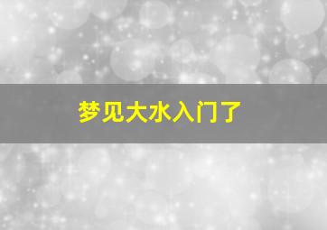 梦见大水入门了