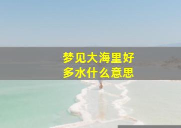 梦见大海里好多水什么意思