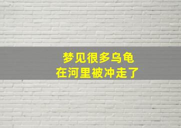 梦见很多乌龟在河里被冲走了