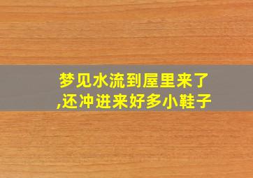 梦见水流到屋里来了,还冲进来好多小鞋子