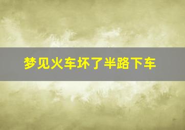 梦见火车坏了半路下车