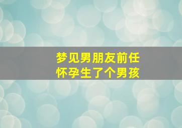 梦见男朋友前任怀孕生了个男孩