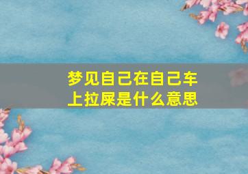 梦见自己在自己车上拉屎是什么意思