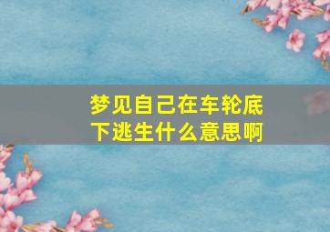 梦见自己在车轮底下逃生什么意思啊