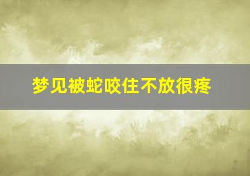 梦见被蛇咬住不放很疼