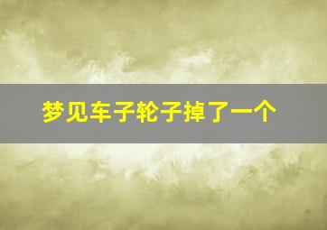 梦见车子轮子掉了一个