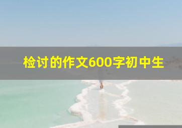 检讨的作文600字初中生