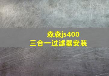 森森js400三合一过滤器安装