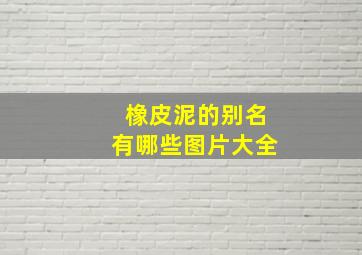 橡皮泥的别名有哪些图片大全