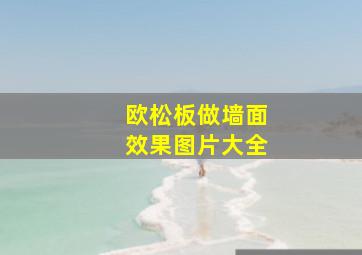 欧松板做墙面效果图片大全