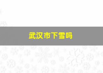 武汉市下雪吗