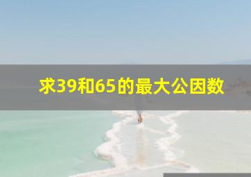 求39和65的最大公因数