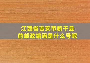 江西省吉安市新干县的邮政编码是什么号呢