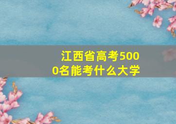 江西省高考5000名能考什么大学