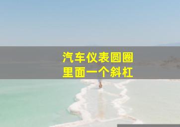 汽车仪表圆圈里面一个斜杠