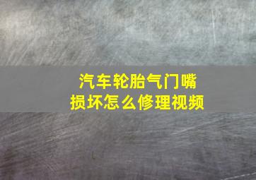 汽车轮胎气门嘴损坏怎么修理视频