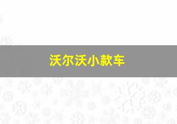 沃尔沃小款车