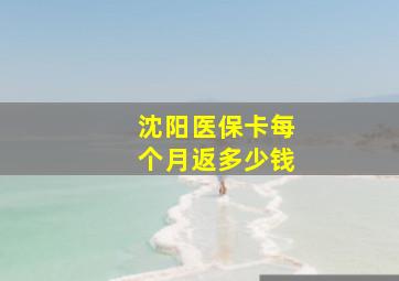 沈阳医保卡每个月返多少钱