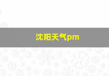 沈阳天气pm