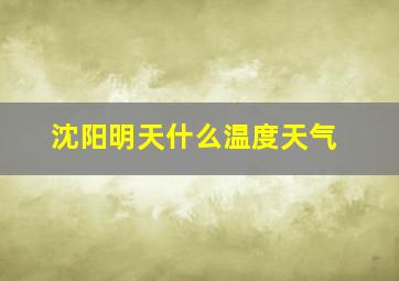 沈阳明天什么温度天气