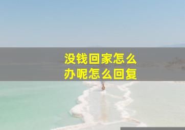 没钱回家怎么办呢怎么回复